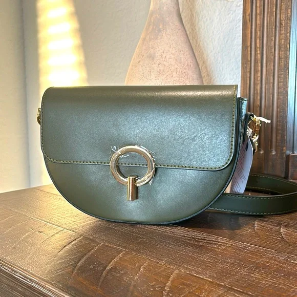 Cheval Firenze Italian leather bag. New with tags in olive green - Picture 1 of 8